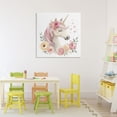 thumbnail image 3 of Stupell Industries Contemporary Unicorn with Floral Wreath Canvas Art, 30 x 30, by Creative Studio, 3 of 8
