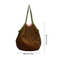 thumbnail image 4 of Blateno Cotton Lined Mesh Shoulder Tote Bag Bohemian Breathable Net Shopping Grocery Bag Large Capacity Handbag Portable Beach Travel Camping Daily Errands Handbag, 4 of 7