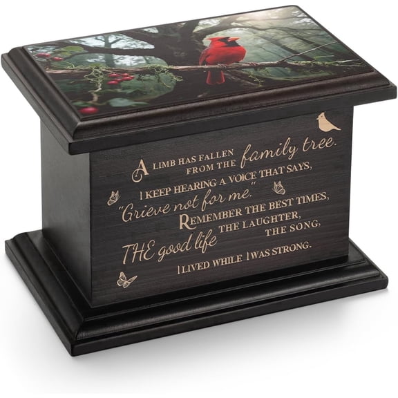 XIUDA Wooden urn for ashes, small decorative cremation keepsake for Adult