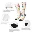 thumbnail image 3 of Susaid Reto Marine Nautical Print Thermal Winter Socks for Men and Women, Warm Crew Hiking Socks, for Boots and Outdoor Activities, 3 of 6