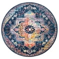thumbnail image 2 of SAFAVIEH Crystal Debra Southwestern Area Rug, Navy/Fuchsia, 5' x 5' Round, 2 of 10