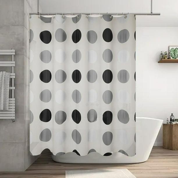 Cortina de ducha de plástico, impermeable y resistente al moho, cortina de baño repelente al agua, con ganchos reforzados, 80 x 180 cm para baño, ducha y inodoro