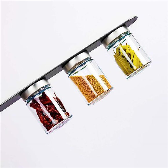 25 cm Classic Glasses for Delicacies with White Metal Strip, Set of 3