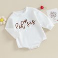 thumbnail image 6 of YDFCWXW Toddler Baby Girl Clothes Long Sleeve Pullover Sweatshirt Romper Winter Outfits (White, 12-18 Months), 6 of 9