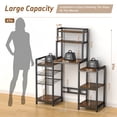 thumbnail image 3 of Large Storage Shelf with Mini Fridge & Microwave Stand, Cabinet Storage Space for Dorm Kitchen, 3 of 7