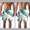 thumbnail image 3 of luoweisi Men's Beach Shorts Quick Dry Swim Trunks with Mesh Lining Polar Bear L, 3 of 5