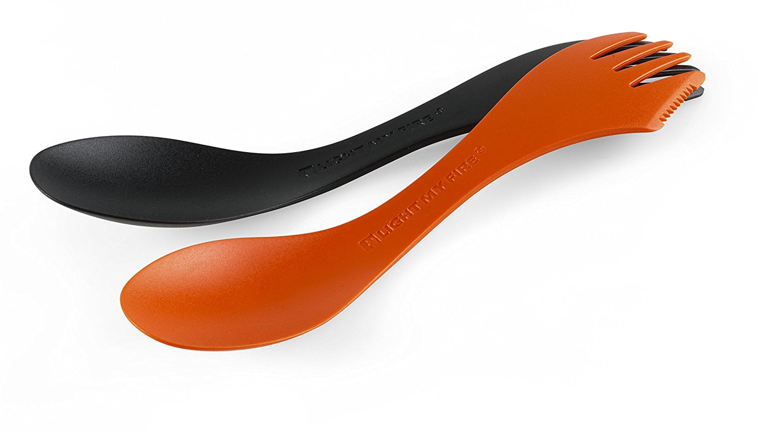 Spork ExtraMedium BPAFree Tritan Spork 2 Pack, Black / Orange