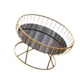 thumbnail image 1 of Frutero de metal de hierro para aperitivos y verduras, cuenco decorativo redondo para frutas. Oro negro l, 1 of 9