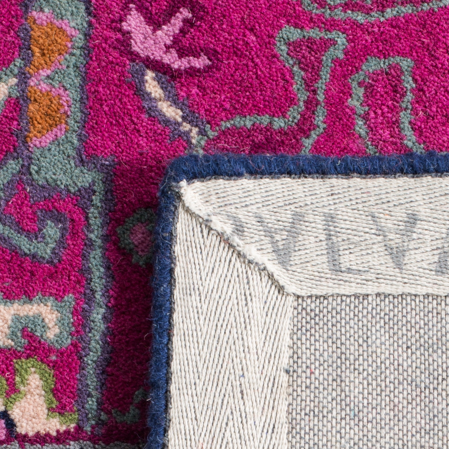 SAFAVIEH Bellagio Charlton Oriental Wool Area Rug, Gray/Pink, 2'6" x 4'