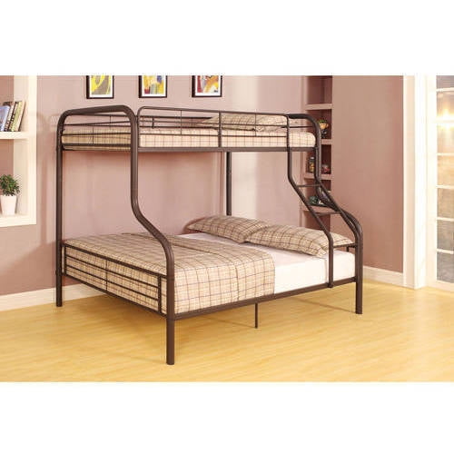 Cairo Twin Over Full Metal Bunk Bed Sandy Black Walmart Com Walmart Com