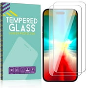 Rtmgob 2 Pack iPhone 15 Plus Screen Protector, Tempered Glass Bubble Free 9H Hardness Screen Protector for iPhone 15 Plus 6.7"