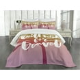 thumbnail image 3 of Ambesonne Funny Words Quilted Bedspread Set 3 Pcs, Summer Travel Palm, King Size, Multicolor, 3 of 5
