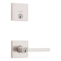 Kwikset Halifax Satin Nickel Zinc Lever and Single Cylinder Deadbolt
