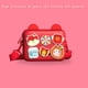 thumbnail image 4 of Qarigey Bolso para niños Diseño lindo Suavidad Regalo de Navidad Paquete de cofre pequeño liviano Múltiples patrones Llaves Monedero Bolsas de mensajero y de hombro Carne de res y carne de res, 4 of 6