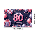thumbnail image 1 of Colorful Theme Happy Birthday Banner Decorative Design Birthday Party Banner Balloon Decoration Milestone Celebration Banner for Birthday Party Indoor Event, 1 of 3