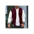 thumbnail image 6 of Varsity Jacket Mens Baseball Jackets (XL, SapphireBlue), 6 of 7