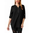 thumbnail image 1 of SAYFUT Junior's Plus Chiffon Blouse Top T-Shirt Loose V Neckline Top Long Sleeve Blouse Size S-5XL, 1 of 7