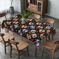 thumbnail image 2 of Dia DE Los Muertos Tablecloth Day of The Dead Sugar Skull Decor Mexican Fiesta Halloween Themed Party Decoration Kitchen Dining Room Table Cloth (60" x 84"), 2 of 5