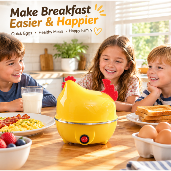 7-Egg Capacity Hard Boiled Egg Cooker – Egg Boiler & Boiled Egg Cooker for Hard Boiled Eggs, Eggs Cooker & Egg Boiler Machine for Quick Breakfast, Easy-to-Use Kitchen Egg Maker