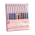 thumbnail image 2 of Retractable Glitter Gel Pens,12 Colors Metallic Ink Coloring Pen Fine Point Smooth Writing Color Pens for Adult Coloring Book Note Taking Aesthetic Art Supplies, 2 of 3