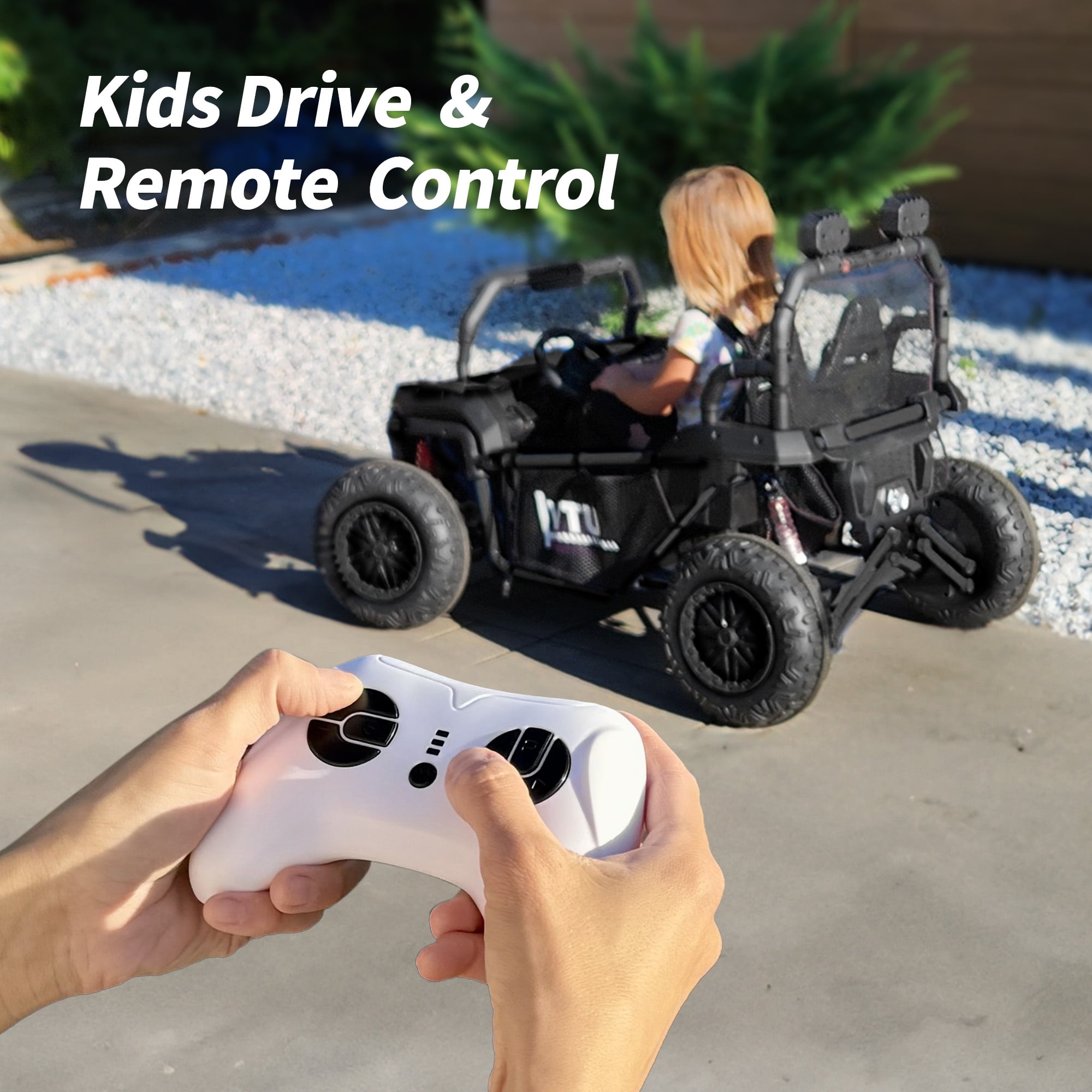 Hikiddo 24V 10Ah Ride on Toy, 4WD 2-Seater Electric Ride on Car UTV for Big Kids with Remote, 4*200W Motors - Green - Walmart.com Hikiddo 24V 10Ah Ride on Toy, 4WD 2-Seater Electric Ride on Car UTV for Big Kids with Remote, 4*200W Motors - Green - Walmart.com