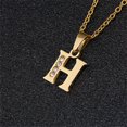 thumbnail image 3 of Titanium Steel Inlaid With Diamonds Vacuum Electroplating 26 Letters Lucky Pendant Clavicle Chain Creative Gift Jewelry, 3 of 4