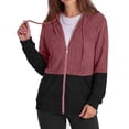 thumbnail image 2 of Rosvigor Womens Oversized Hoodies Lightweight Color Block Sweatshirts for Women Casual Hooded Shirts, 2 of 7