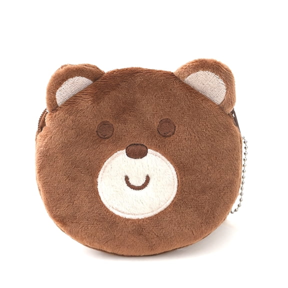 Soft Plush Animal Mini Cute Zipper Coin Wallet Bag Key Wallets Accessor for Men and Women