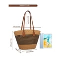 thumbnail image 4 of Bolsa tote bolsa de viaje bolsa playa Bolsos de dama color rayas negras finas, 4 of 4