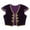 Purple, variant on JanJean Kids Boys Arabian Prince Costume Cap Sleeve Fairytale Waistcoat Street Vest Top for Halloween Red 4
