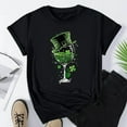 thumbnail image 2 of JURANMO Women's St. Patricks Day Shirts Casual Crew Neck Short Sleeved T Shirts Novelty Wine Glass Printed Fashion Tops Vacation Outfits Black XXL Back Packs Sales for School, 2 of 6