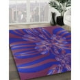 thumbnail image 2 of Ahgly Company Indoor Square Patterned Bright Purple Area Rugs, 3' Square, 2 of 6