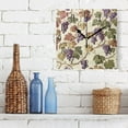thumbnail image 4 of WOBOGO Grape Seamless Picture Wall Clock 7.78 Inch Battery Operated Silent Unit Square Rustic Vintage Style for Home Bedroom Office Gold Pointer, 4 of 8