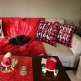 thumbnail image 5 of Christmas Throw Winter Pillow Covers 18x18 inch Let it Snow Merry and Bright Buffalo Plaid Check Snowflake Pillow Cases for Home Holiday Decor Sofa Couch Bed, Set of 2 (Red), 5 of 6