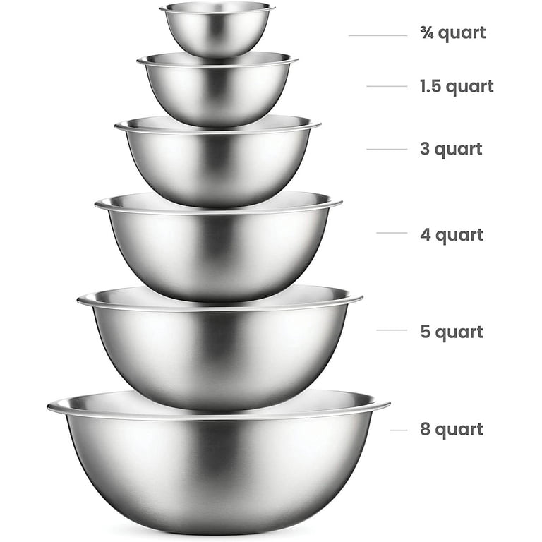 Mixing Bowls Metal Stainless Steel Bowls Set (3/5 Pack) Kitchen Nesting  Bowls