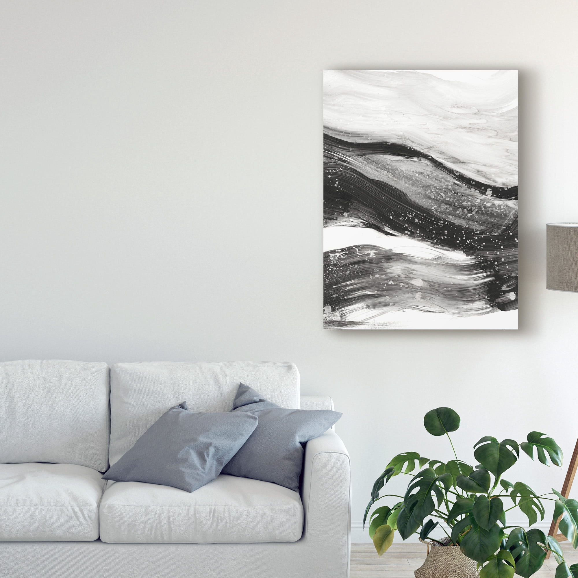 Trademark Fine Art 'Black Waves I' Canvas Art by Ethan Harper