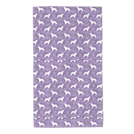 

Home Towels Cocker Spaniel Dog Breed Silhouette Florals Purple Absorbent Hanging Hand Towel Small Bath Towel Decorative Kitchen Dish Guest Towel For Spa Gym Hote27.5x16in
