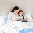 thumbnail image 5 of Castle Fairy Personalized Initial Letter F 3 Pieces Queen Comforter Set for Children Women Men,Bow Tie Stripes Ultra Soft Bedding Sets,Monogrammed Alphabet Bedding Comforter Set, 5 of 8