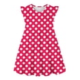 thumbnail image 4 of Wdgfv Robe Vintage Fille Années 50 Rétro Tournoyante Robe d'Occasion Spéciale Taille 6-14 Sans Manches Robe Enfant Rouge 9T/130, 4 of 4