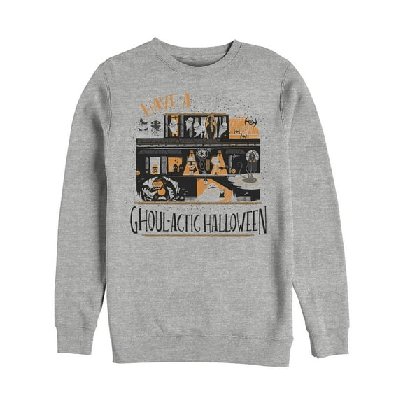 Men's Star Wars Halloween Ghoulactic Haunted House Sweatshirt Athletic Heather Small