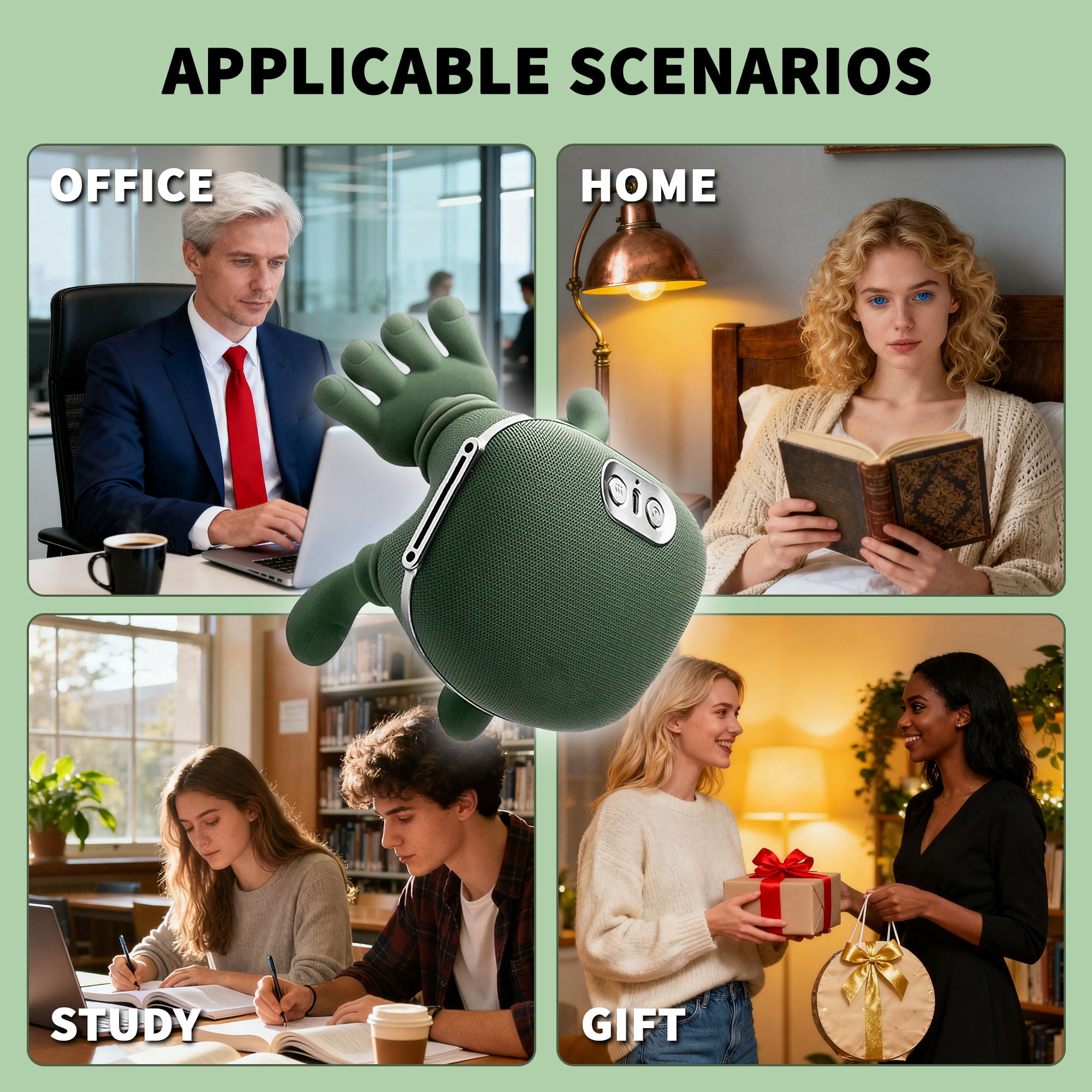 Smart Neck Massager with Soothing Heat, Portable Relaxation Neck Massager for Home Office Travel, Adjustable Comfort Massage Modes, Gift for Family & Friends