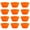 Orange, variant on Farfi 12Pcs Round Stackable Muffin Cups Non-stick High Temperature Resistant Bakeware Food Grade Silicone Baking Molds Party Favors (White)