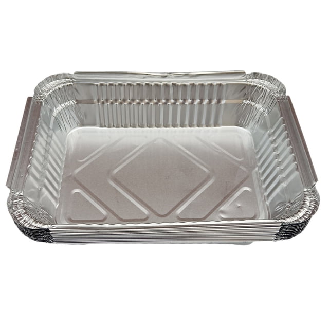Olla de aluminio Olla de papel de aluminio desechable Aplicable a olla de papel de aluminio Cocción 10Pcs_1000ml Sunnimix bandejas de aluminio para hornear