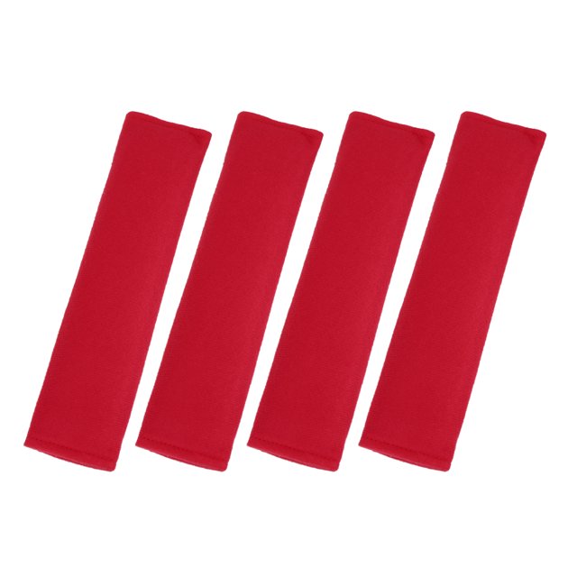 Unique Bargains 4pcs Universal Seat Belt Cover Shoulder Pad Strap Protector for Car Red
