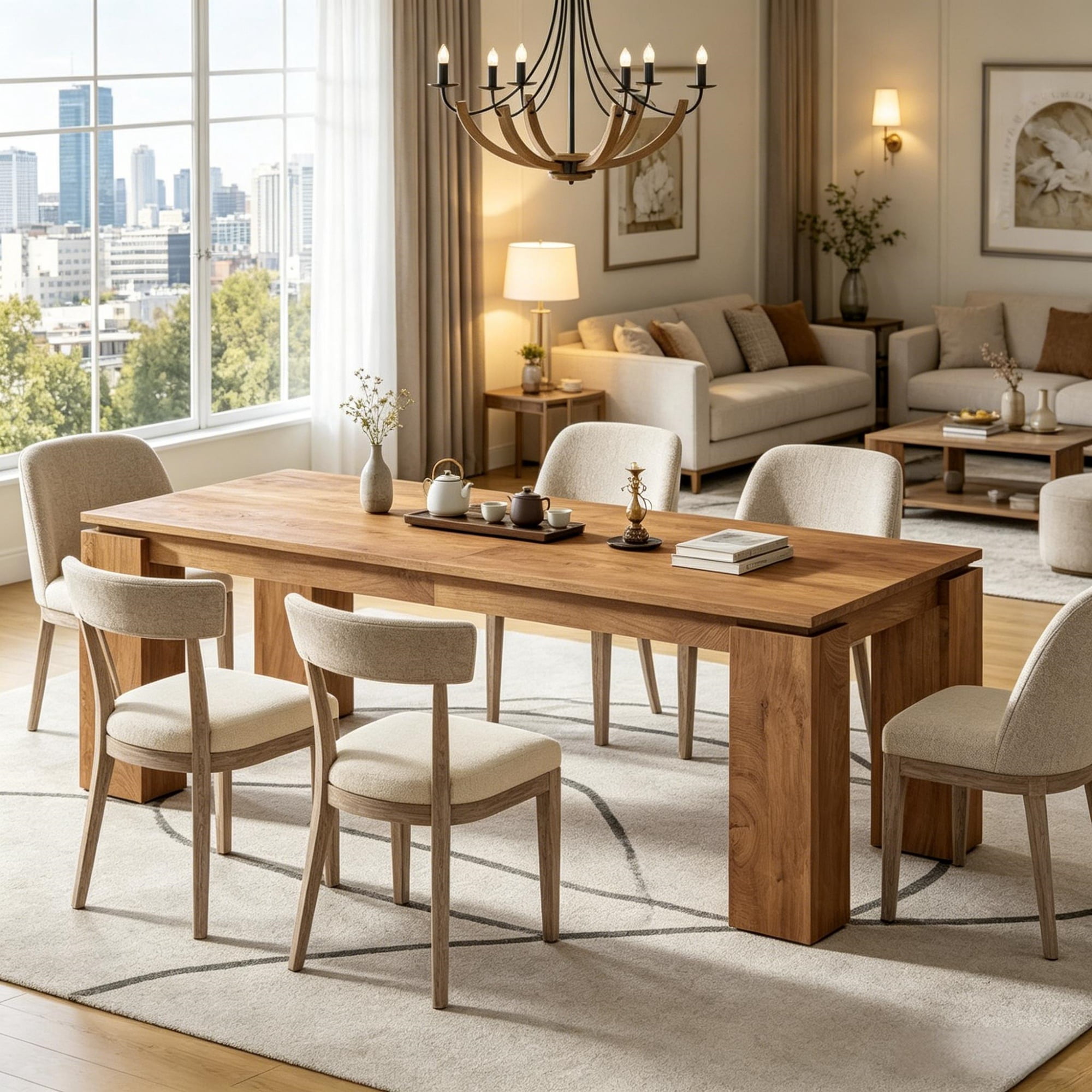 Astoutdoor Dining Table, Seats 6-8
