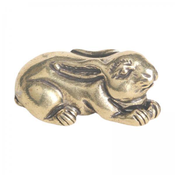 5xMini Escultura De Conejo De Latón, Recuerdo Encantador Para Decoración Interior De Coche, Accesorio