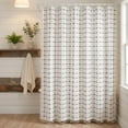 thumbnail image 6 of Unique Bargains Boho Plaid Blend Shower Curtain Sets with Hooks White Black 72"W x 72"L, 6 of 8