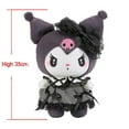 thumbnail image 4 of Sanrios Black Kuromi Mymelody Plush Stuffed Dolls Kawaii Cartoon Sofa Cushion Pillow Dark Gothic Lace Toy Birthday Gift For Girl, 4 of 5