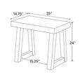 thumbnail image 2 of Now Furniture Side Table for Living Room, Farmhouse Style Solid Wood End Table, Pecan Wirebrush, 2 of 9