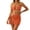 Orange, variant on Bikini Sets for Women 3 Piece Strapless Bandeau Bikini Top Swim Bottom Sarong Wraps Swim Skirt Bathing Suits Swimwear